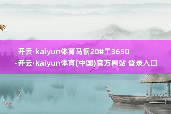 开云·kaiyun体育马钢20#工3650            -开云·kaiyun体育(中国)官方网站 登录入口