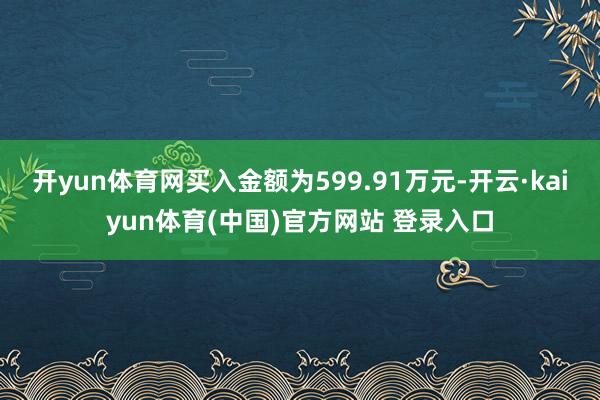 开yun体育网买入金额为599.91万元-开云·kaiyun体育(中国)官方网站 登录入口