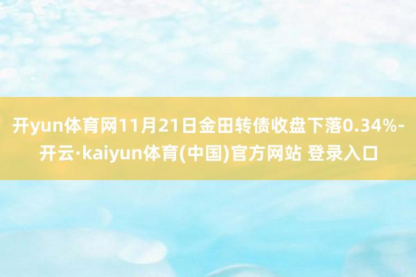 开yun体育网11月21日金田转债收盘下落0.34%-开云·kaiyun体育(中国)官方网站 登录入口